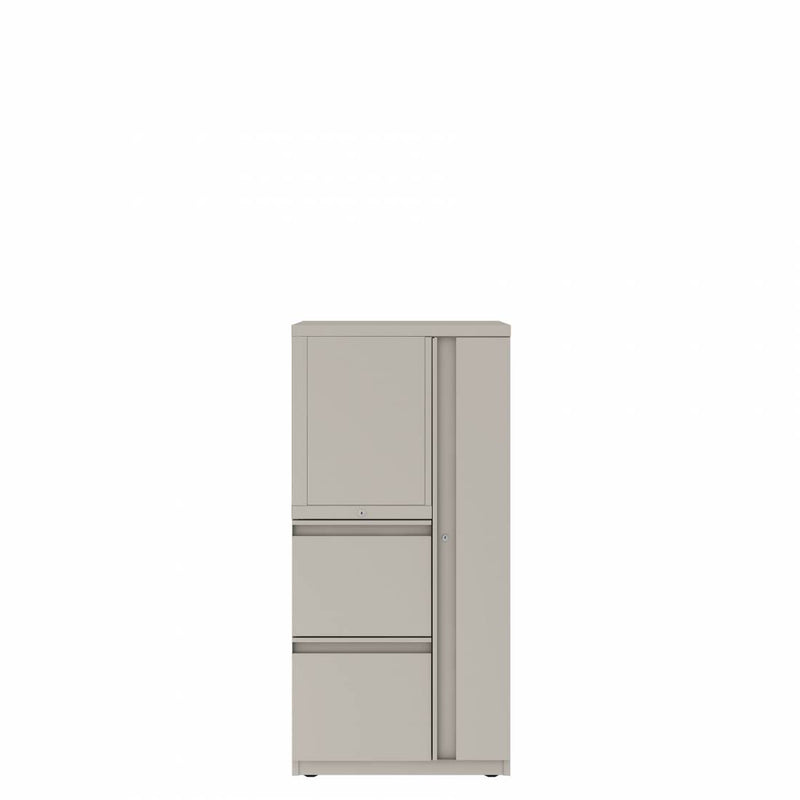 Prime™ 49.6"H Personal Tower, Open Side Shelves, File/File - Left, Wardrobe - Right