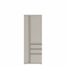 Prime™ 65.6"H Personal Storage Tower, Open Side Shelves, Wardrobe - Left, Box/Box/File - Right