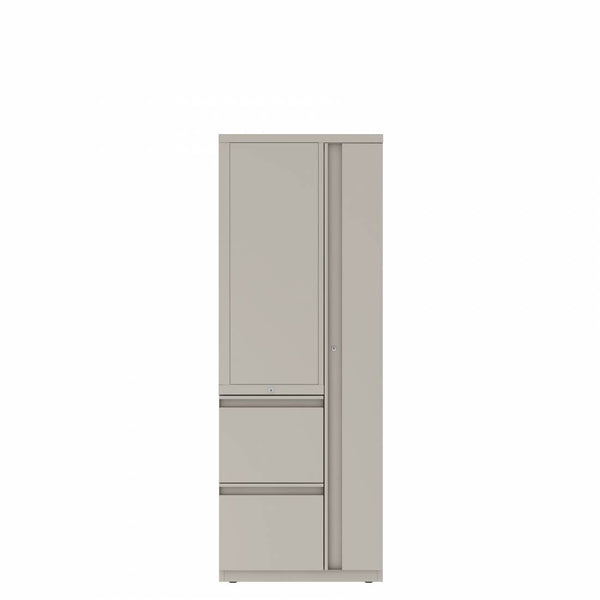 Prime™ 65.6"H Personal Tower, Open Side Shelves, File/File - Left, Wardrobe - Right