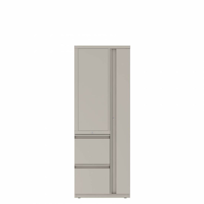 Prime™ 65.6"H Personal Tower, Open Side Shelves, File/File - Left, Wardrobe - Right