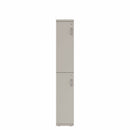 Prime™ 72"H Single Column Locker, Two Rows, 12"W x 18"D, Flat Metal Doors - Left Opening