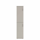 Prime™ 72"H Single Column Locker, Two Rows, 15"W x 18"D, Flat Metal Doors - Left Opening