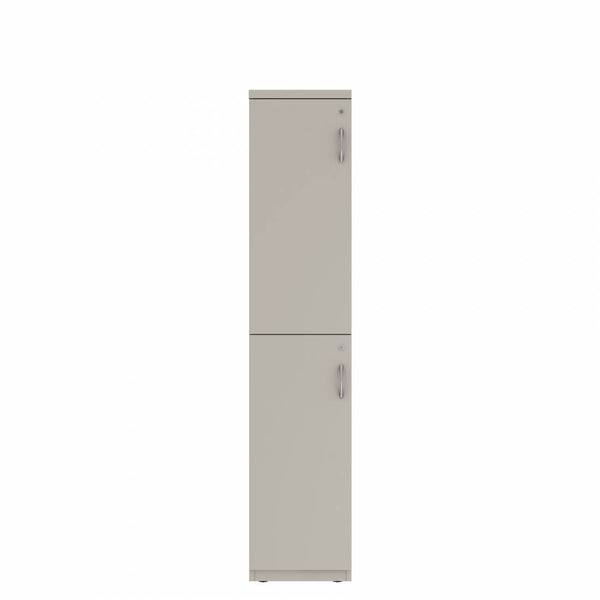 Prime™ 72"H Single Column Locker, Two Rows, 15"W x 18"D, Flat Metal Doors - Left Opening