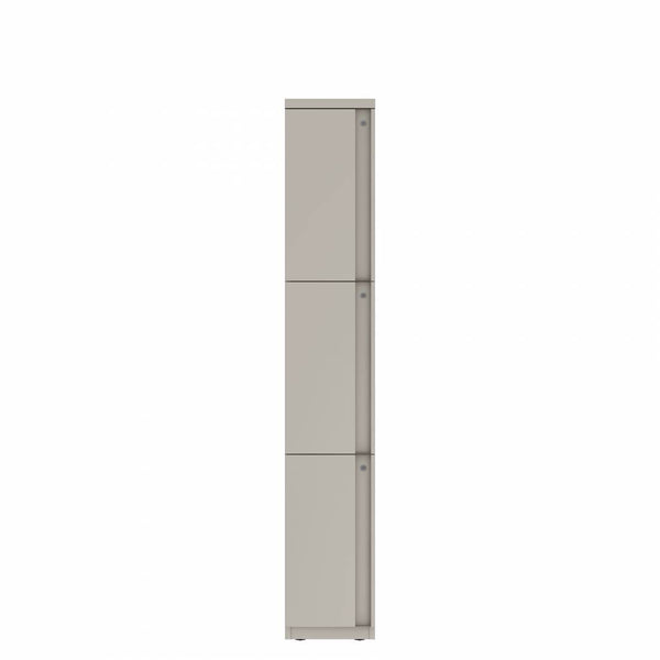 Prime™ 72"H Single Column Locker, Three Rows, 12"W x 18"D, Full Pull Doors - Left Opening