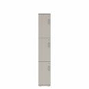 Prime™ 72"H Single Column Locker, Three Rows, 12"W x 18"D, Flat Metal Doors - Left Opening