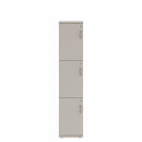 Prime™ 72"H Single Column Locker, Three Rows, 15"W x 18"D, Flat Metal Doors - Left Opening