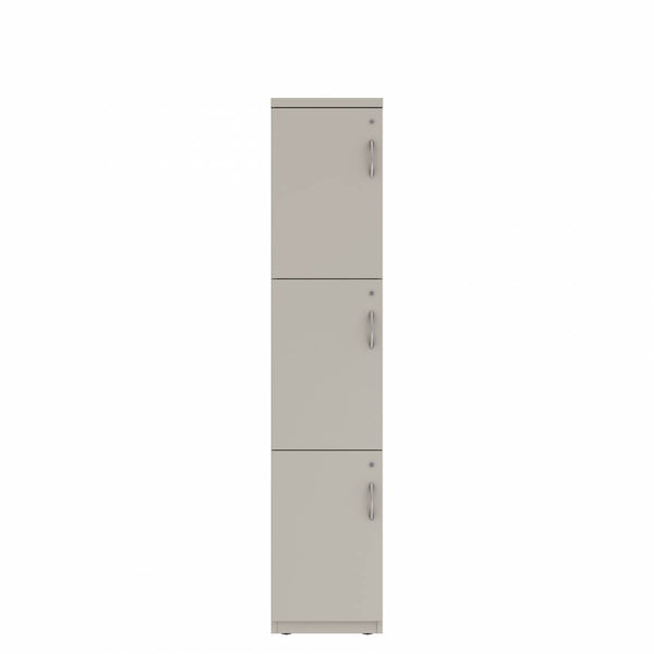 Prime™ 72"H Single Column Locker, Three Rows, 15"W x 18"D, Flat Metal Doors - Left Opening
