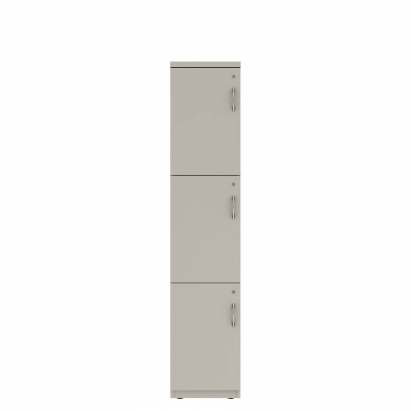 Prime™ 72"H Single Column Locker, Three Rows, 15"W x 18"D, Flat Metal Doors - Left Opening