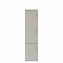 Prime™ 72"H Single Column Locker, Three Rows, 18"W x 18"D, Flat Metal Doors - Left Opening