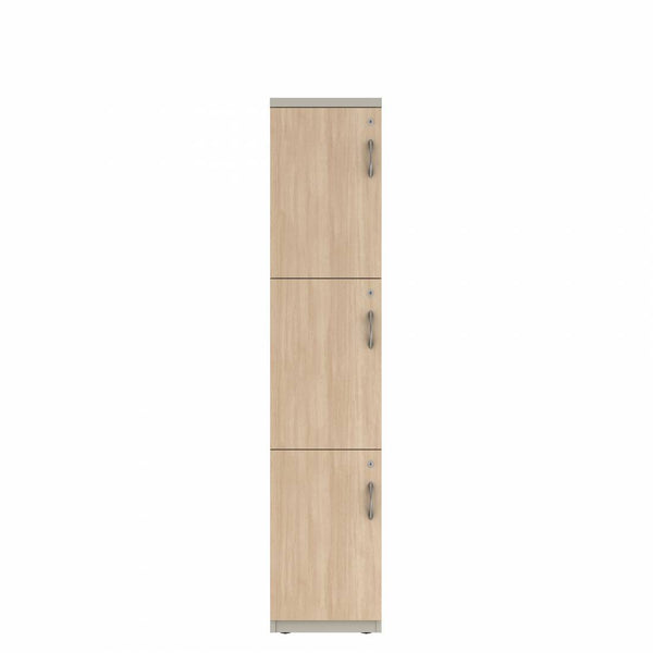 Prime™ 72"H Single Column Locker, Three Rows, 15"W x 18"D, Laminate Doors - Left Opening