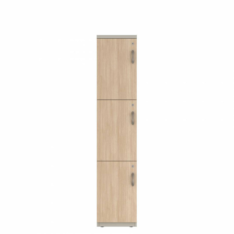 Prime™ 72"H Single Column Locker, Three Rows, 15"W x 18"D, Laminate Doors - Left Opening