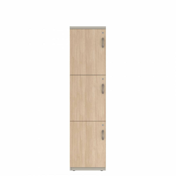 Prime™ 72"H Single Column Locker, Three Rows, 18"W x 18"D, Laminate Doors - Left Opening