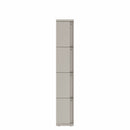 Prime™ 72"H Single Column Locker, Four Rows, 12"W x 18"D, Full Pull Doors - Left Opening