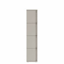 Prime™ 72"H Single Column Locker, Four Rows, 15"W x 18"D, Full Pull Doors - Left Opening