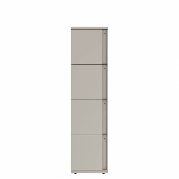 Prime™ 72"H Single Column Locker, Four Rows, 18"W x 18"D, Full Pull Doors - Left Opening