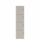 Prime™ 72"H Single Column Locker, Four Rows, 18"W x 18"D, Flat Metal Doors - Left Opening