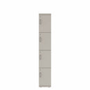 Prime™ 72"H Single Column Locker, Four Rows, 12"W x 18"D, Flat Metal Doors - Right Opening