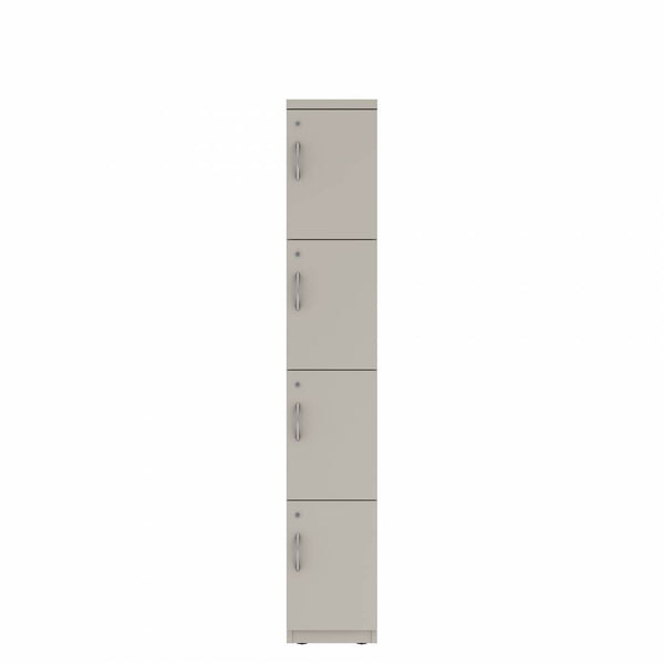 Prime™ 72"H Single Column Locker, Four Rows, 12"W x 18"D, Flat Metal Doors - Right Opening
