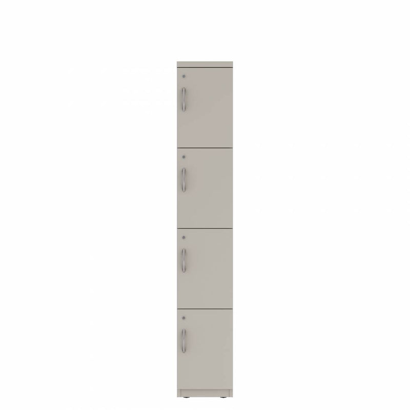 Prime™ 72"H Single Column Locker, Four Rows, 12"W x 18"D, Flat Metal Doors - Right Opening