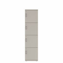 Prime™ 72"H Single Column Locker, Four Rows, 18"W x 18"D, Flat Metal Doors - Right Opening