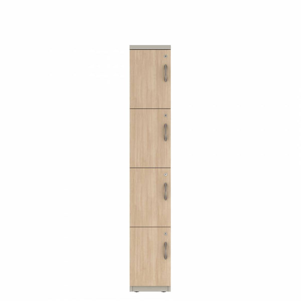 Prime™ 72"H Single Column Locker, Four Rows, 12"W x 18"D, Laminate Doors - Left Opening