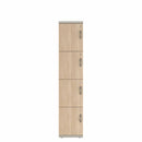 Prime™ 72"H Single Column Locker, Four Rows, 15"W x 18"D, Laminate Doors - Left Opening
