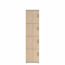 Prime™ 72"H Single Column Locker, Four Rows, 18"W x 18"D, Laminate Doors - Left Opening