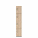 Prime™ 72"H Single Column Locker, Four Rows, 12"W x 18"D, Laminate Doors - Right Opening