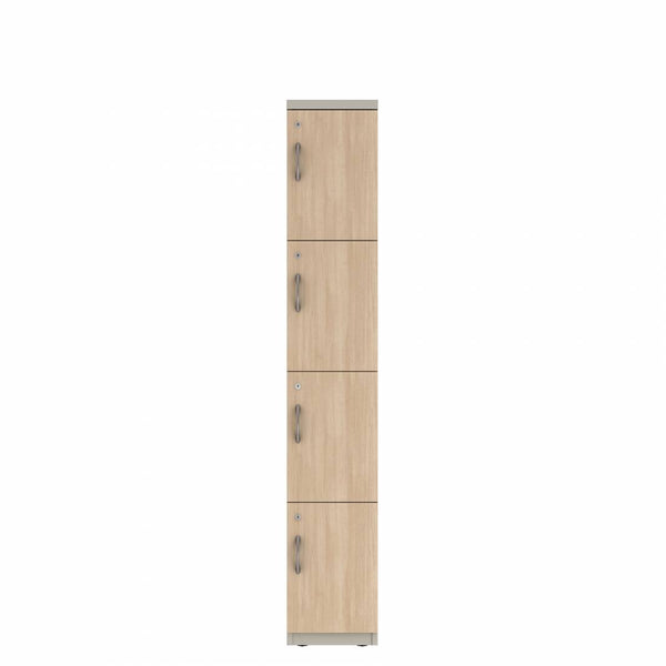 Prime™ 72"H Single Column Locker, Four Rows, 15"W x 18"D, Laminate Doors - Right Opening