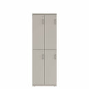 Prime™ 72"H Double Column Locker, Two Rows, 24"W x 18"D, Flat Metal Doors - Left Opening
