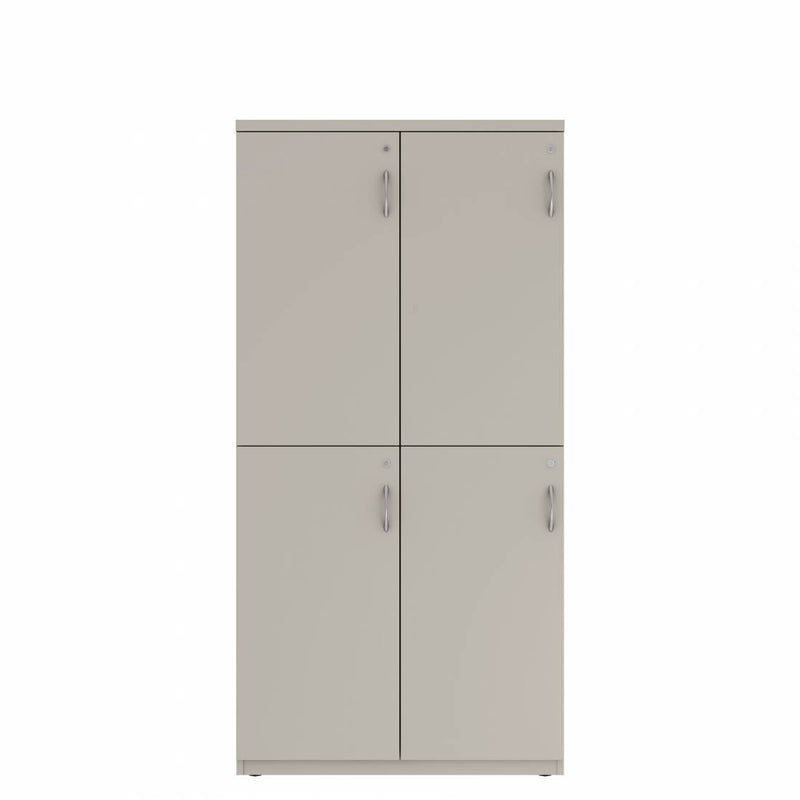 Prime™ 72"H Double Column Locker, Two Rows, 36"W x 18"D, Flat Metal Doors - Left Opening