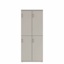 Prime™ 72"H Double Column Locker, Two Rows, 30"W x 18"D, Flat Metal Doors - Right Opening