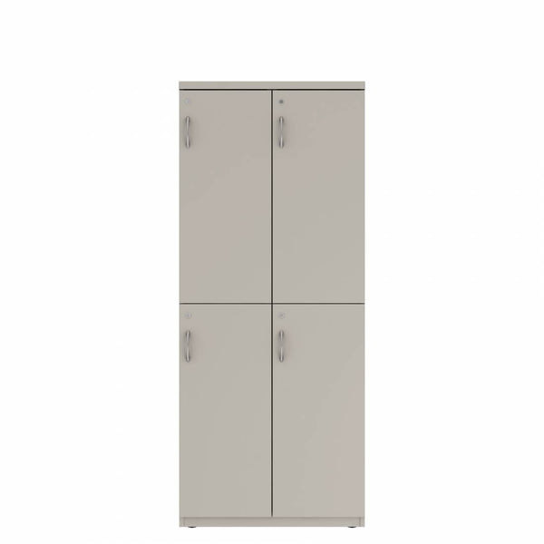 Prime™ 72"H Double Column Locker, Two Rows, 30"W x 18"D, Flat Metal Doors - Right Opening
