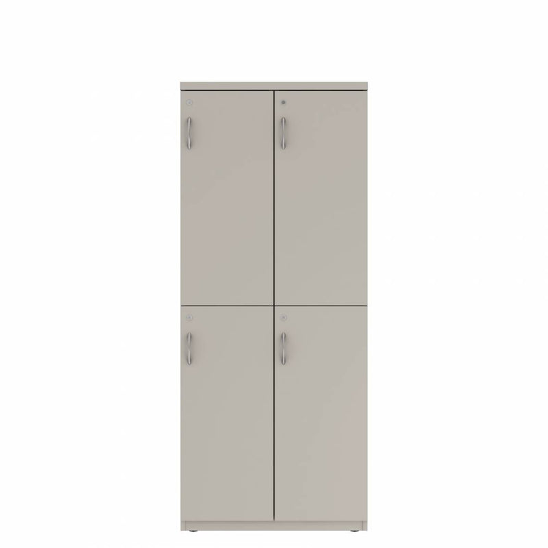 Prime™ 72"H Double Column Locker, Two Rows, 30"W x 18"D, Flat Metal Doors - Right Opening