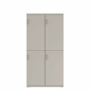 Prime™ 72"H Double Column Locker, Two Rows, 36"W x 18"D, Flat Metal Doors - Right Opening