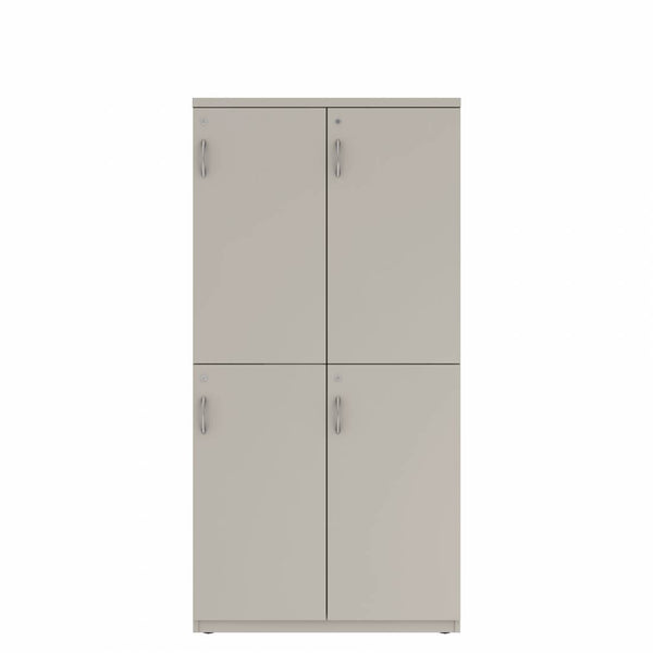 Prime™ 72"H Double Column Locker, Two Rows, 36"W x 18"D, Flat Metal Doors - Right Opening