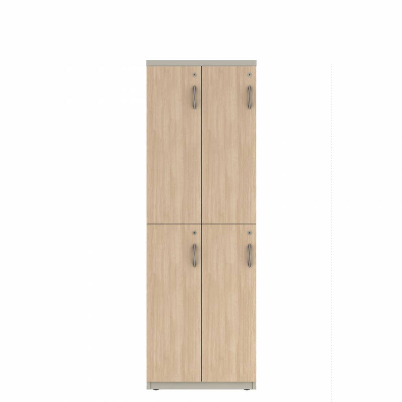 Prime™ 72"H Double Column Locker, Two Rows, 24"W x 18"D, Laminate Doors - Left Opening