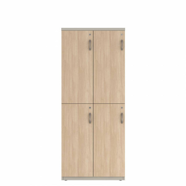 Prime™ 72"H Double Column Locker, Two Rows, 30"W x 18"D, Laminate Doors - Left Opening