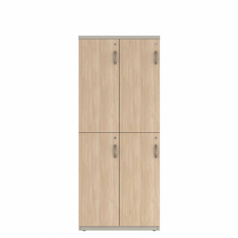 Prime™ 72"H Double Column Locker, Two Rows, 30"W x 18"D, Laminate Doors - Left Opening
