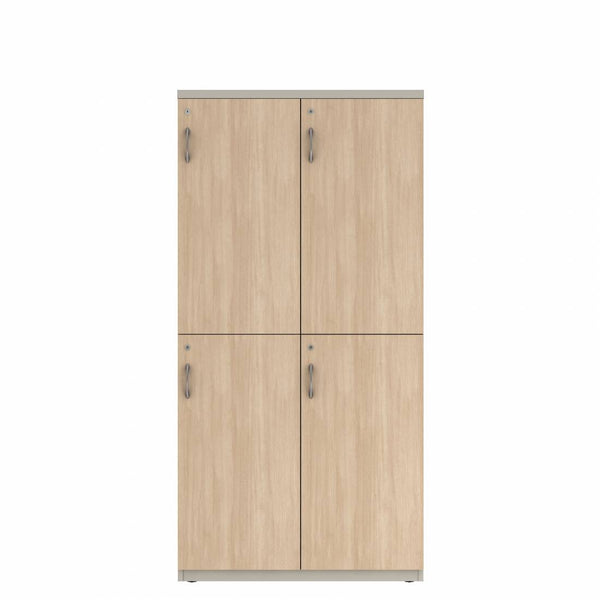 Prime™ 72"H Double Column Locker, Two Rows, 36"W x 18"D, Laminate Doors - Left Opening