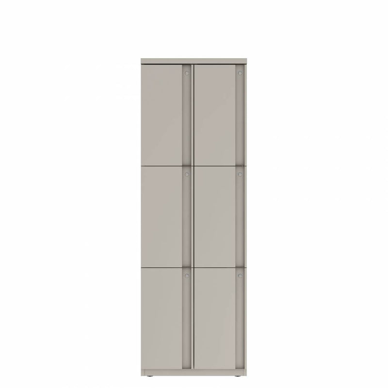 Prime™ 72"H Double Column Locker, Three Rows, 24"W x 18"D, Full Pull Doors - Left Opening