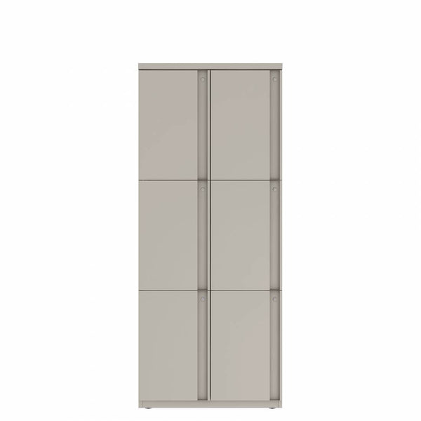 Prime™ 72"H Double Column Locker, Three Rows, 30"W x 18"D, Full Pull Doors - Left Opening