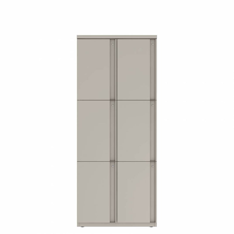 Prime™ 72"H Double Column Locker, Three Rows, 30"W x 18"D, Full Pull Doors - Left Opening
