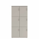 Prime™ 72"H Double Column Locker, Three Rows, 36"W x 18"D, Flat Metal Doors - Left Opening
