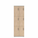Prime™ 72"H Double Column Locker, Three Rows, 24"W x 18"D, Laminate Doors - Right Opening