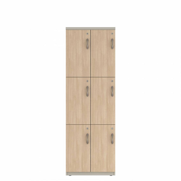 Prime™ 72"H Double Column Locker, Three Rows, 24"W x 18"D, Laminate Doors - Left Opening