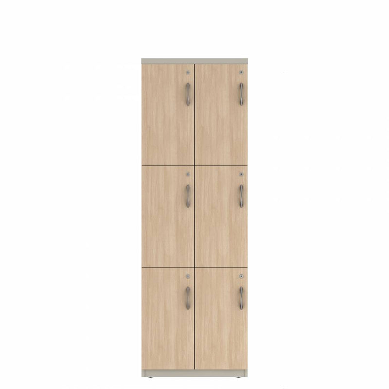 Prime™ 72"H Double Column Locker, Three Rows, 30"W x 18"D, Laminate Doors - Left Opening