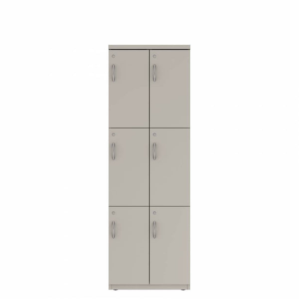 Prime™ 72"H Double Column Locker, Three Rows, 24"W x 18"D, Flat Metal Doors - Right Opening