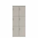 Prime™ 72"H Double Column Locker, Three Rows, 30"W x 18"D, Flat Metal Doors - Right Opening