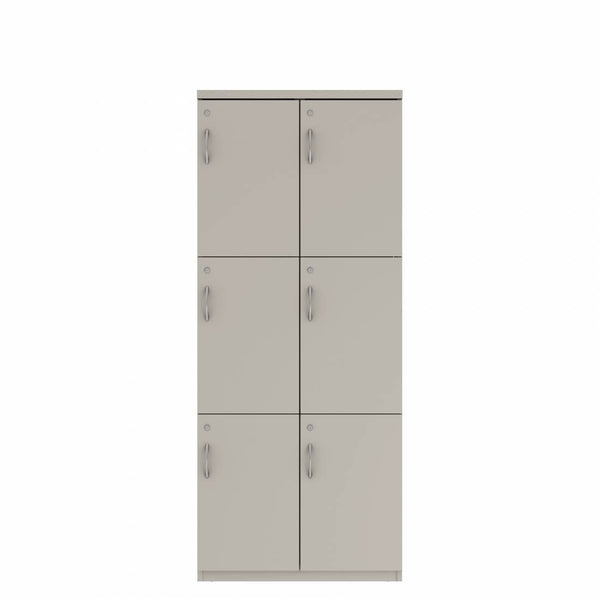 Prime™ 72"H Double Column Locker, Three Rows, 30"W x 18"D, Flat Metal Doors - Right Opening